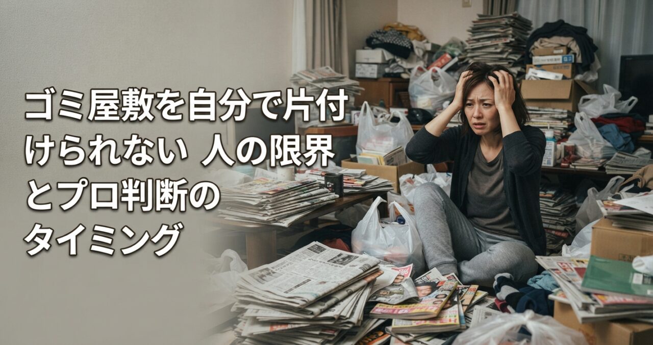 ゴミ屋敷を自分で片付けられない人の限界とプロ判断のタイミング