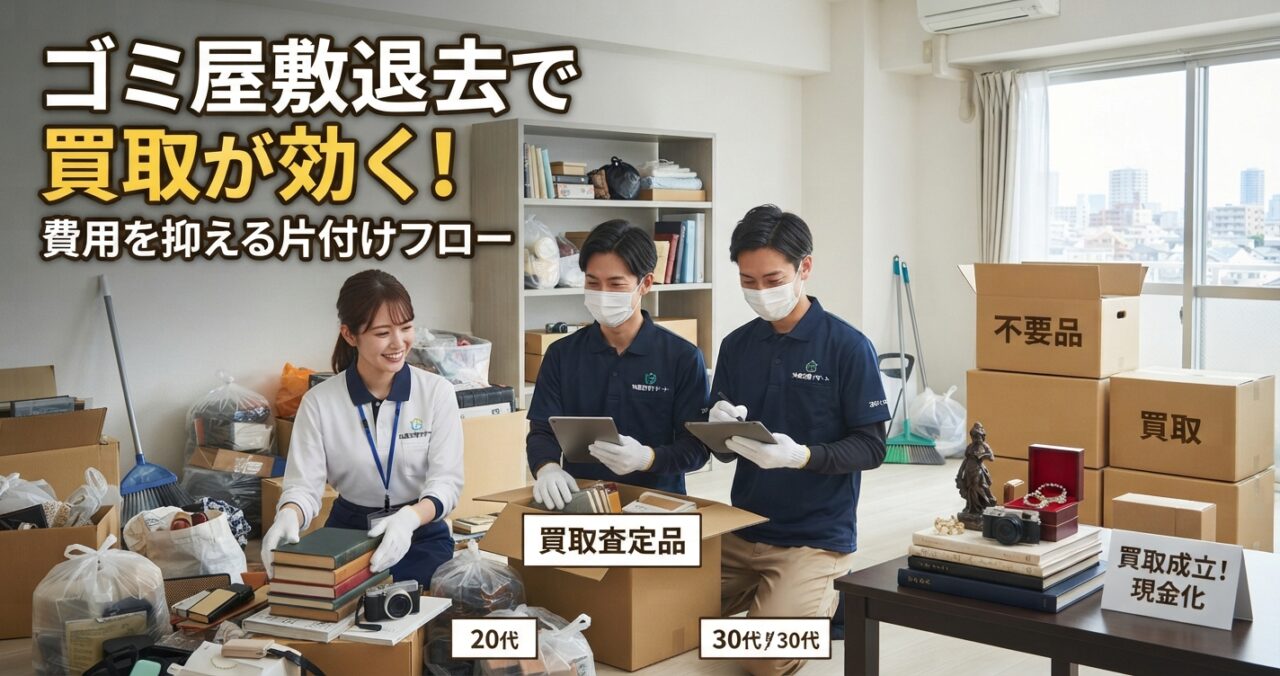 ゴミ屋敷退去で買取が効く!費用を抑える片付けフロー