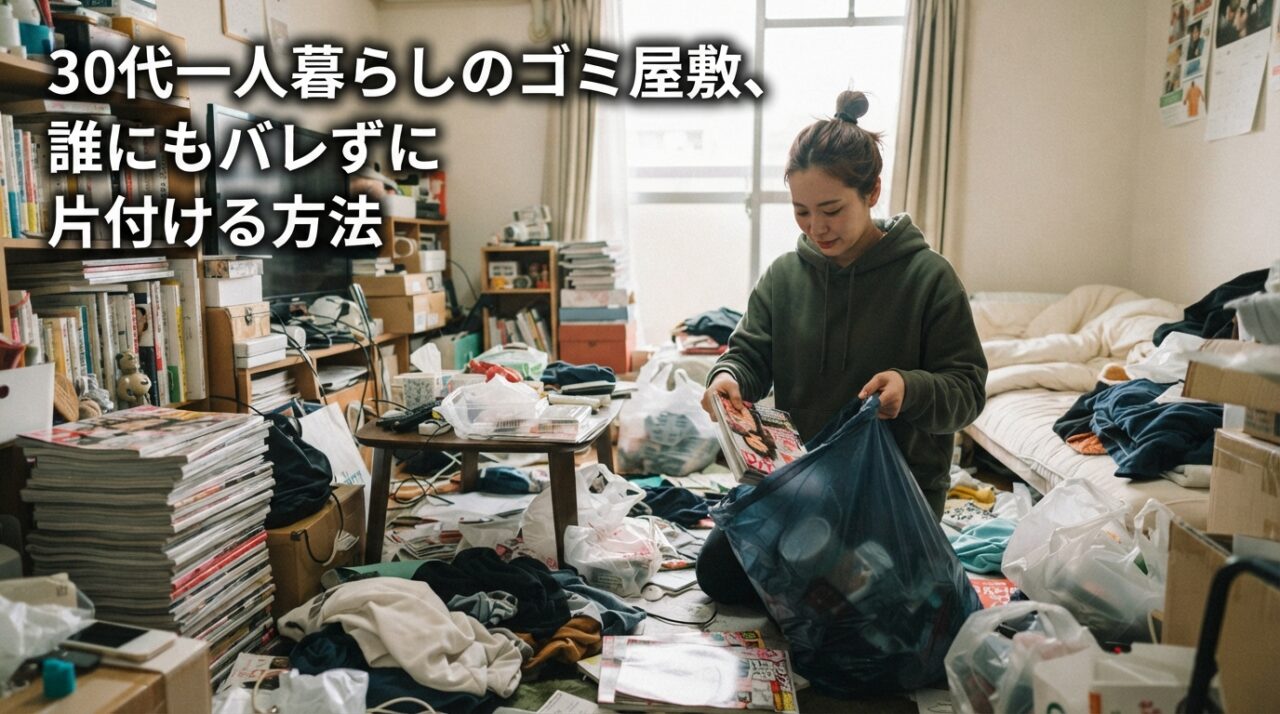 30代一人暮らしのゴミ屋敷、誰にもバレずに片付ける方法