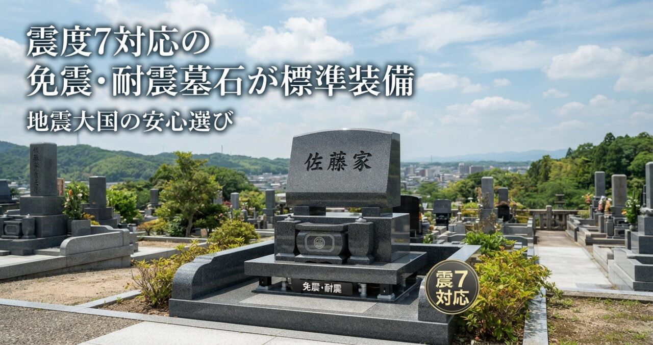 震度7対応の免震・耐震墓石が標準装備｜地震大国の安心選び
