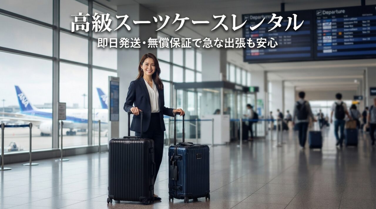 高級スーツケースレンタル 即日発送・無償保証で急な出張も安心