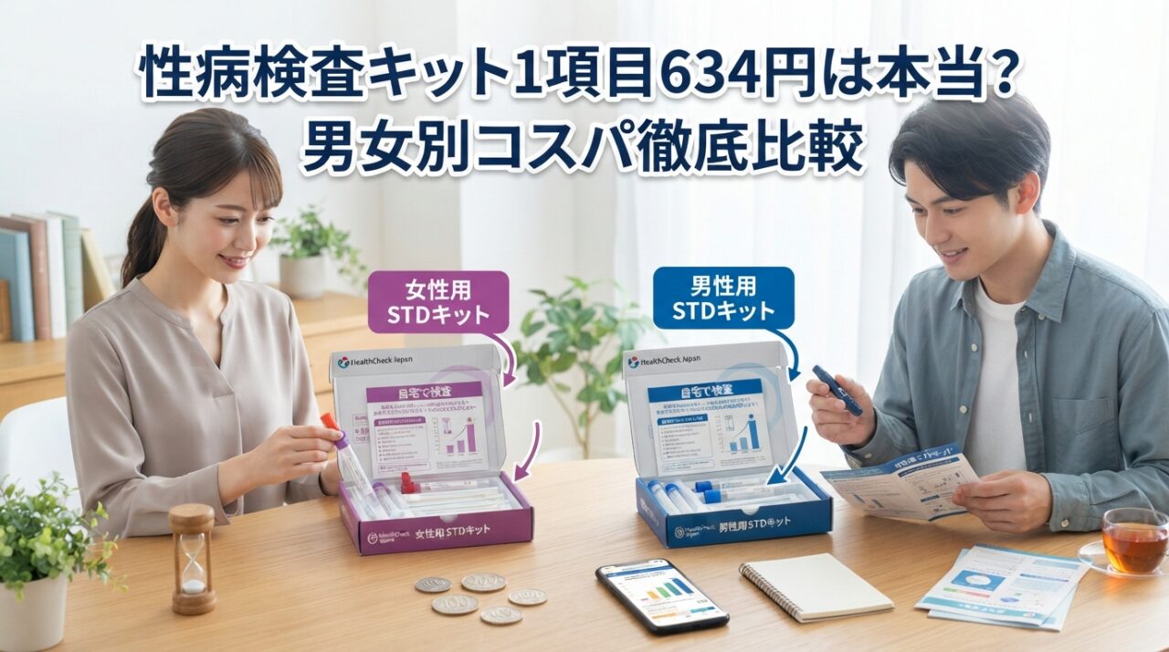 性病検査キット1項目634円は本当？男女別コスパ徹底比較