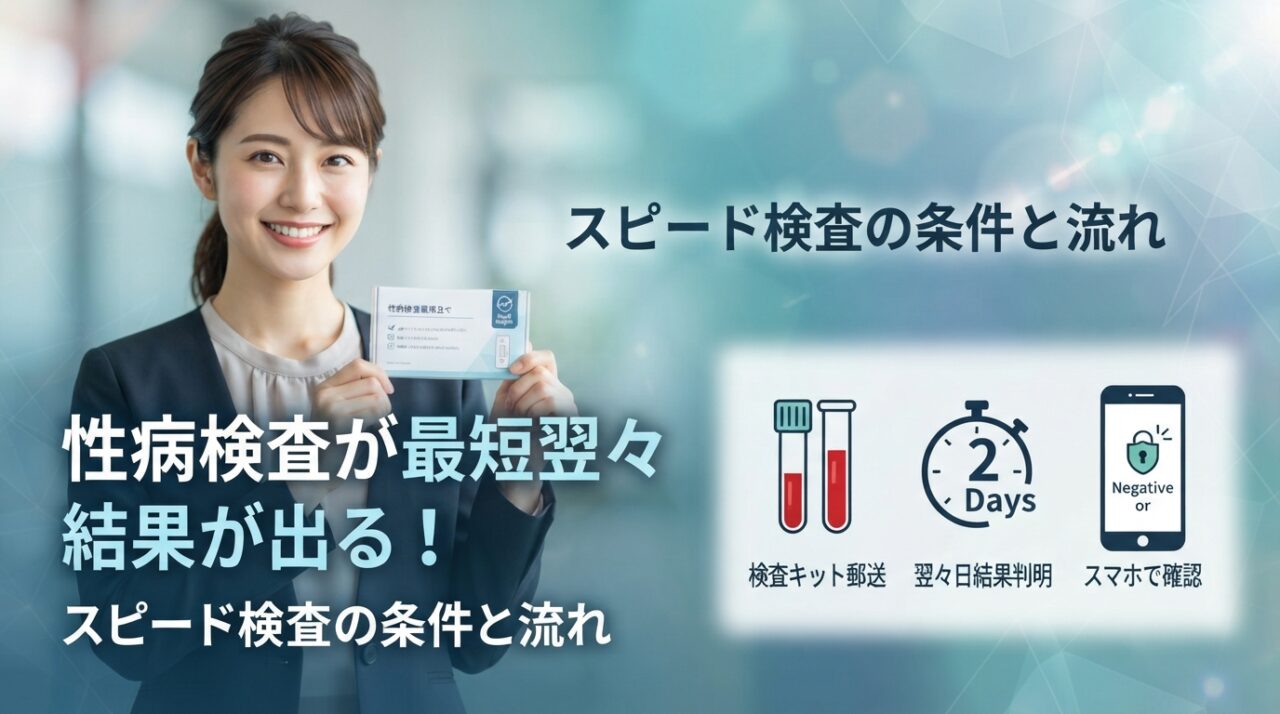 性病検査が最短翌々日で結果が出る！スピード検査の条件と流れ