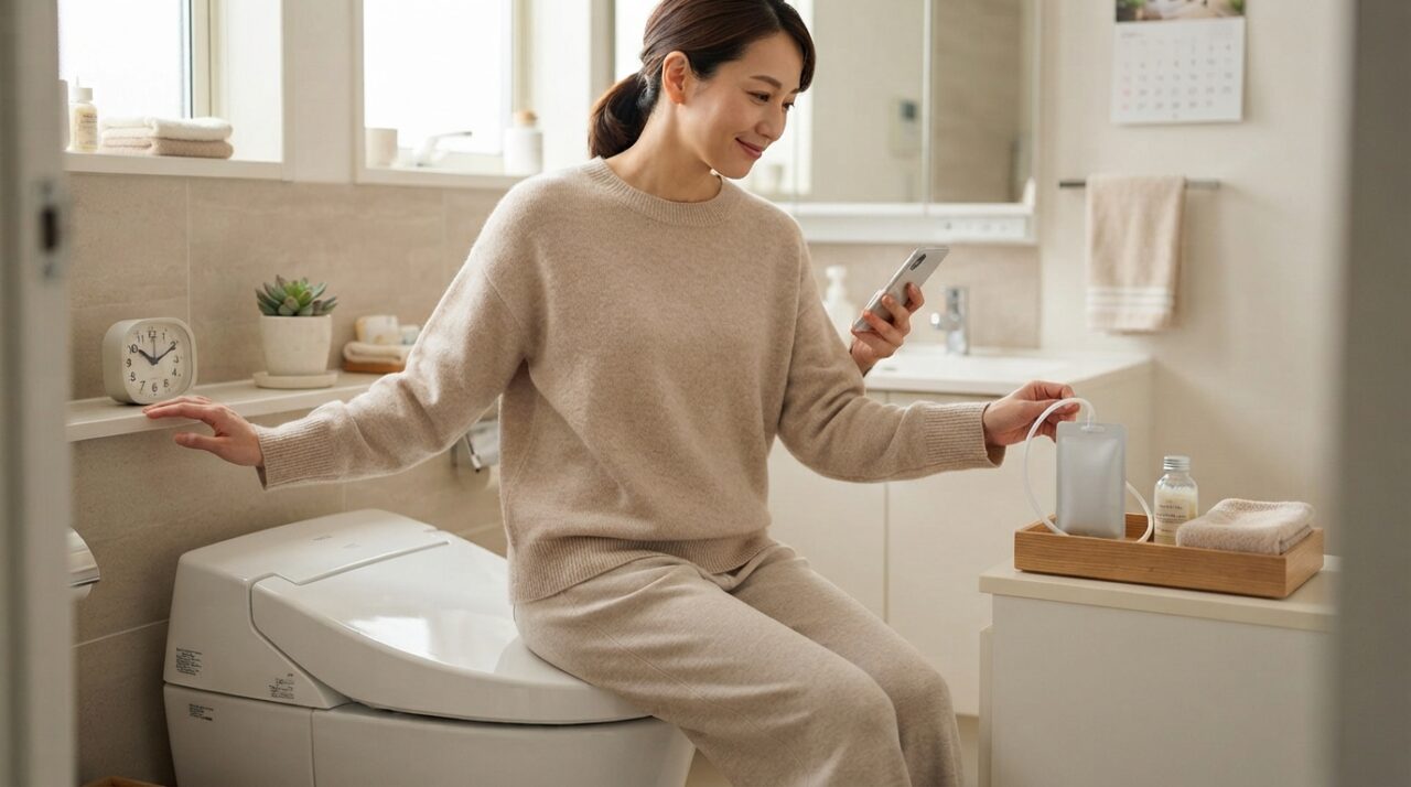 自宅のトイレで5分！手軽に腸内洗浄する方法とスリムエネマの魅力 - 1. 外出不要でスケジュールに左右されない