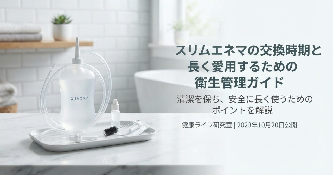 スリムエネマの交換時期と長く愛用するための衛生管理ガイド