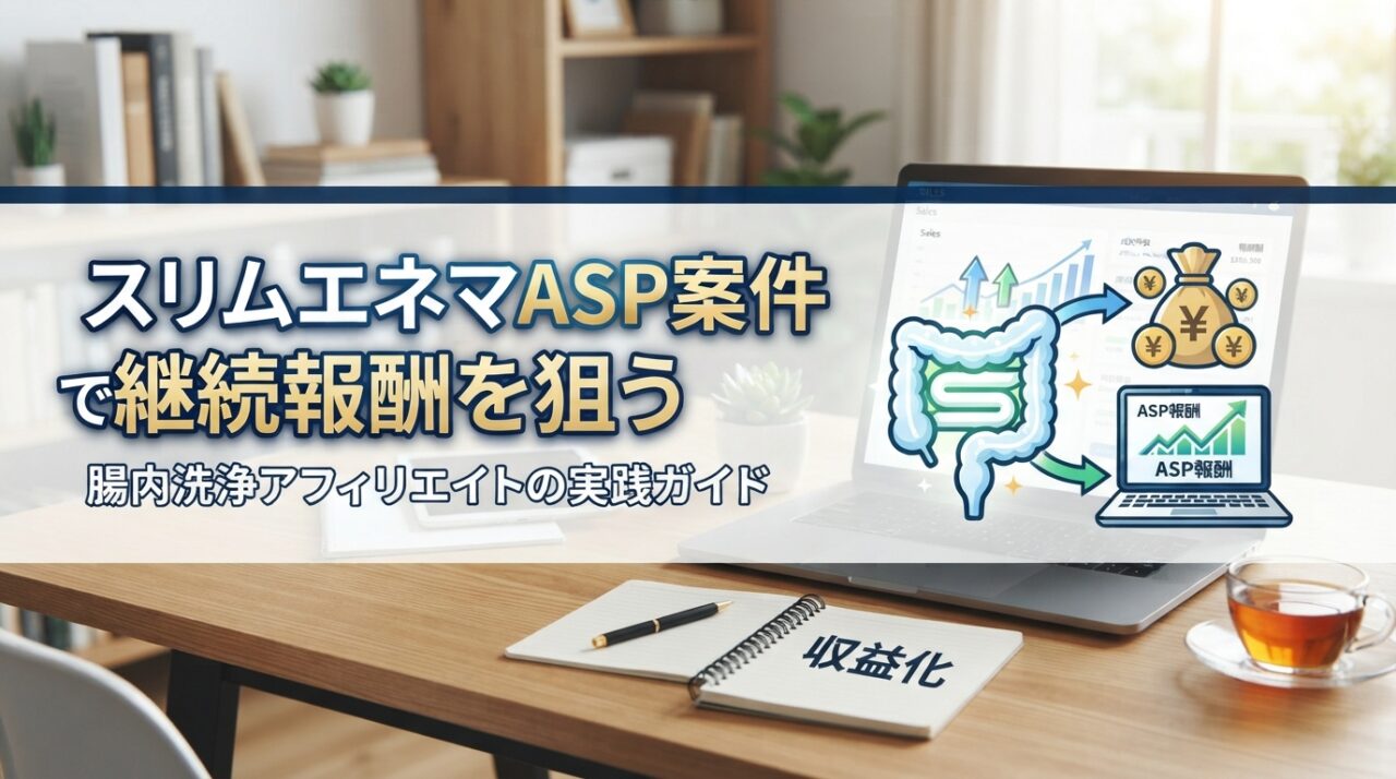 スリムエネマASP案件で継続報酬を狙う：腸内洗浄アフィリエイトの実践ガイド
