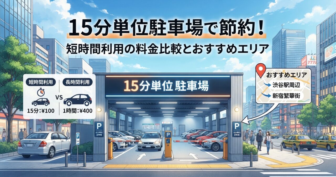 15分単位駐車場で節約!短時間利用の料金比較とおすすめエリア