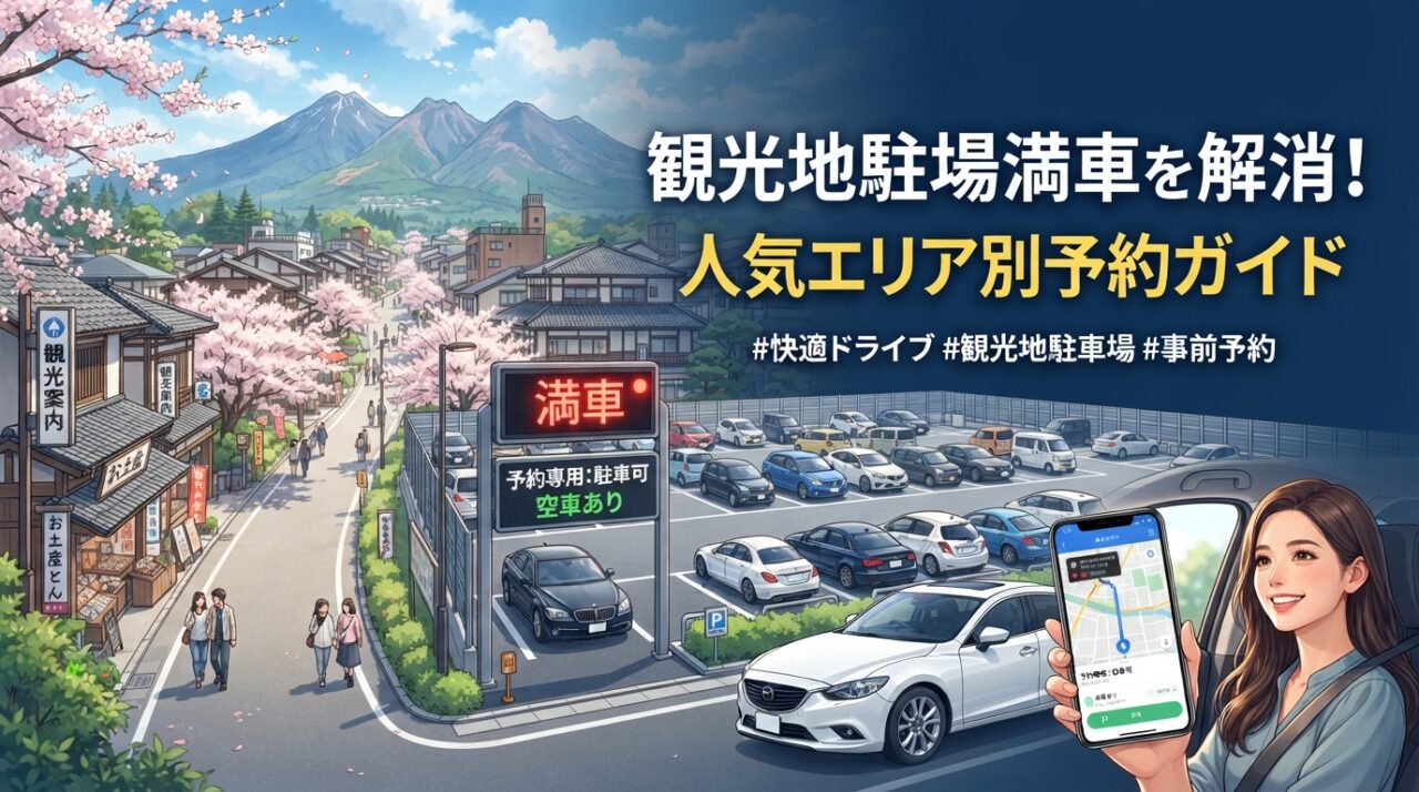 観光地の駐車場満車を解消!人気エリア別予約ガイド