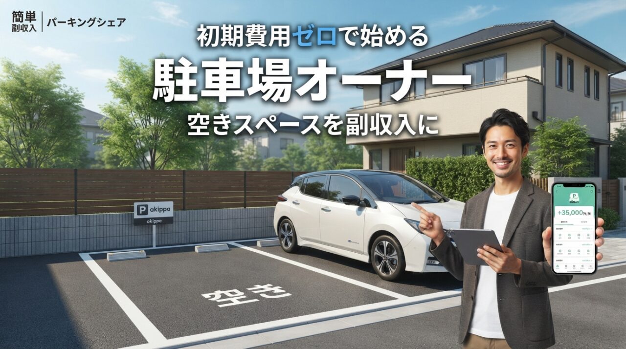 初期費用ゼロで始める駐車場オーナー 空きスペースを副収入に