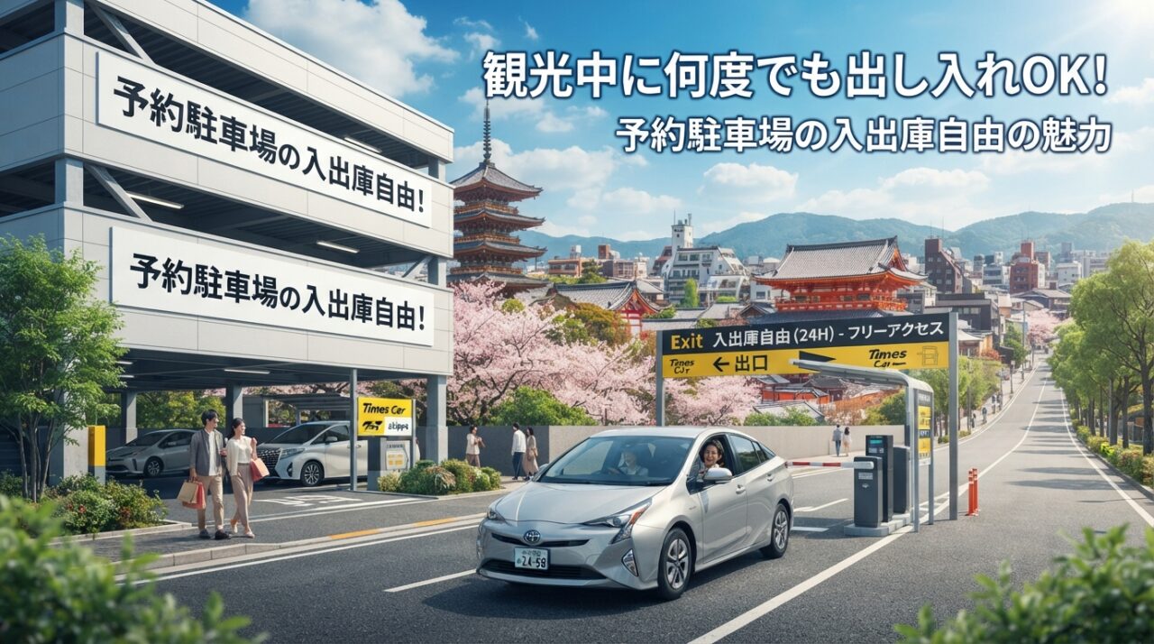 観光中に何度でも出し入れOK!予約駐車場の入出庫自由の魅力
