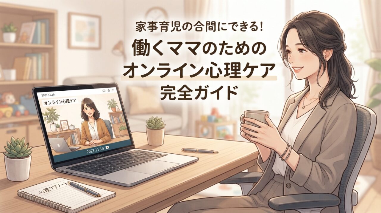 家事育児の合間にできる！働くママのためのオンライン心理ケア完全ガイド