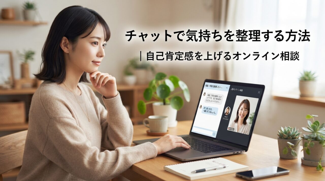 チャットで気持ちを整理する方法|自己肯定感を上げるオンライン相談