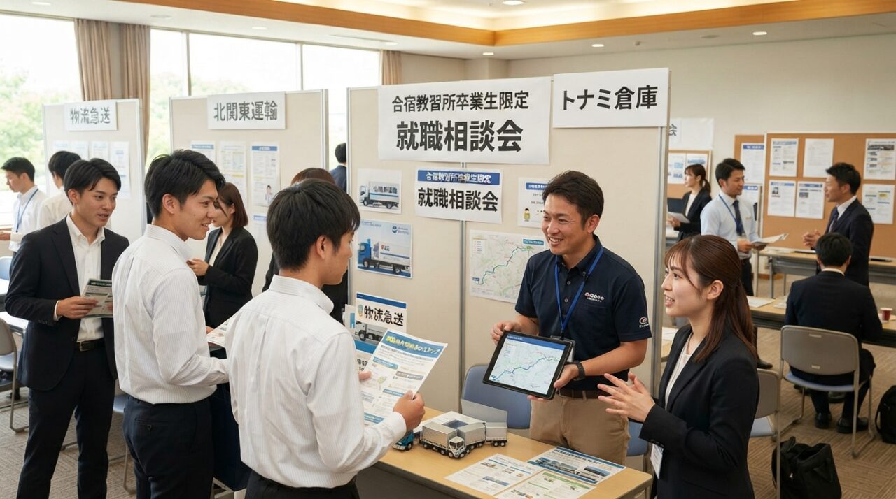 大型免許で物流業界に未経験就職|合宿取得から内定まで完全ガイド - 3. 就職サポート制度の充実