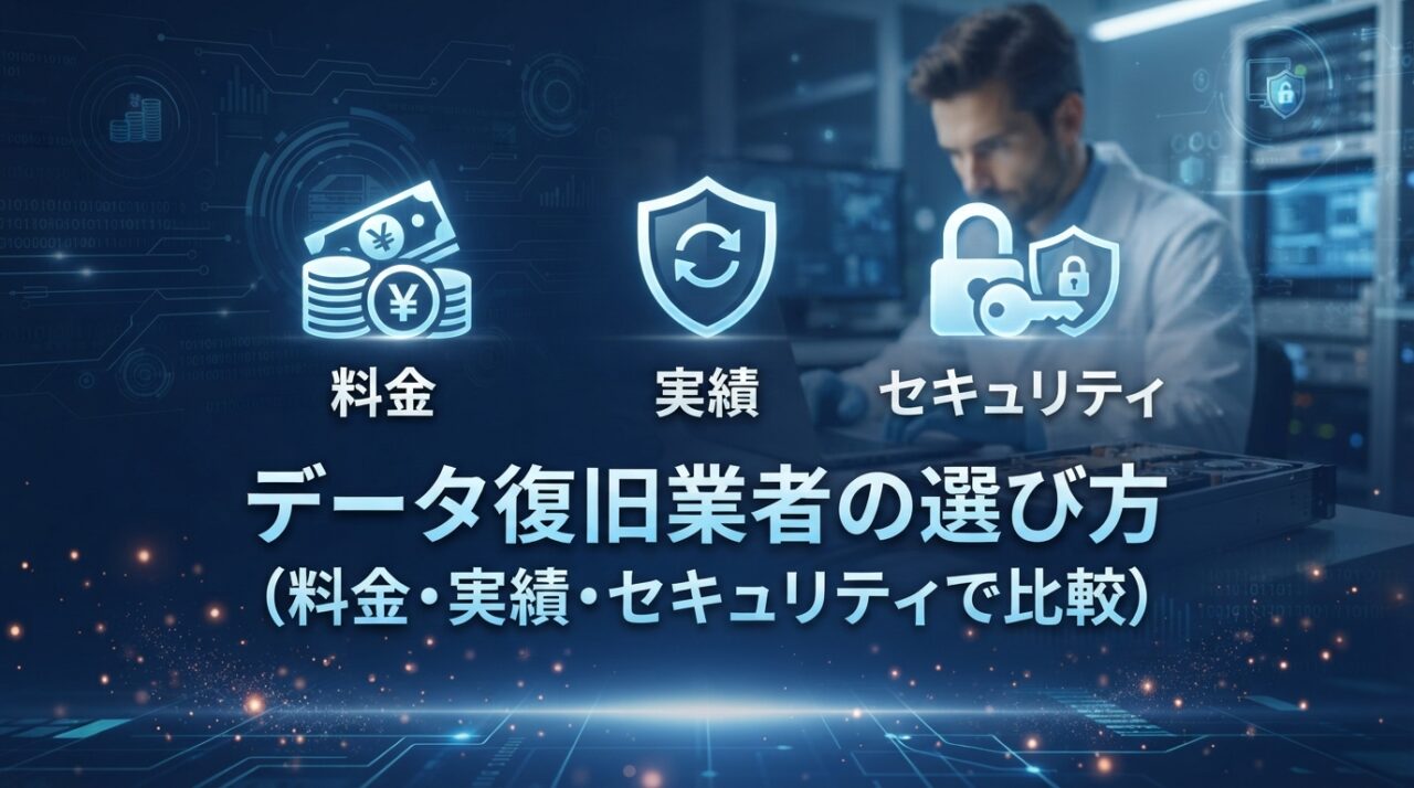 データ復旧業者の選び方｜料金・実績・セキュリティで比較