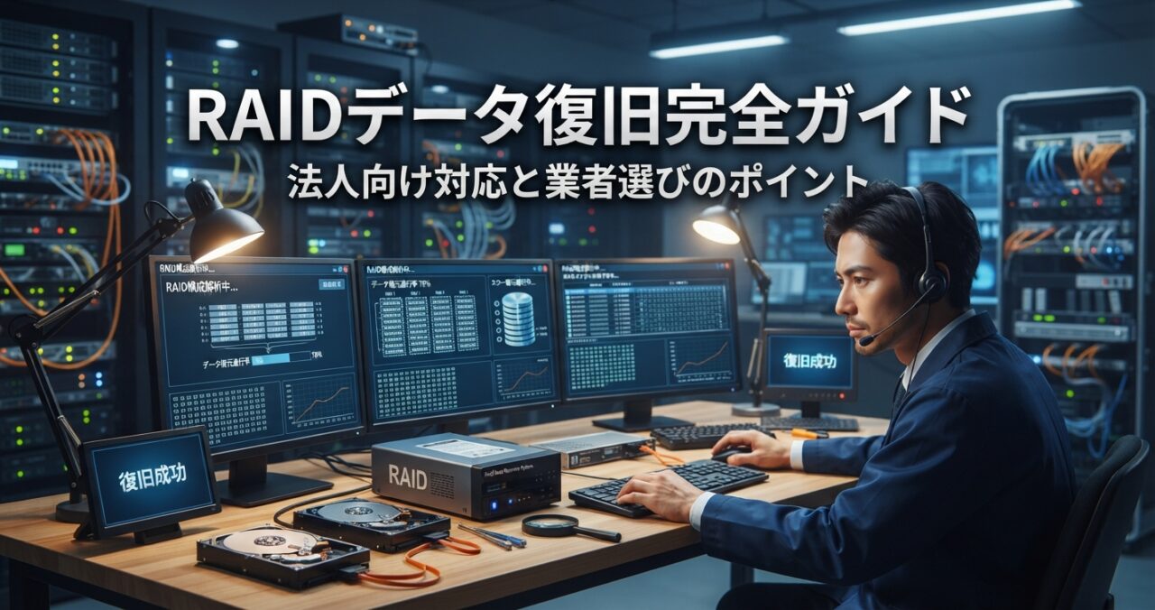 RAIDデータ復旧完全ガイド：法人向け対応と業者選びのポイント
