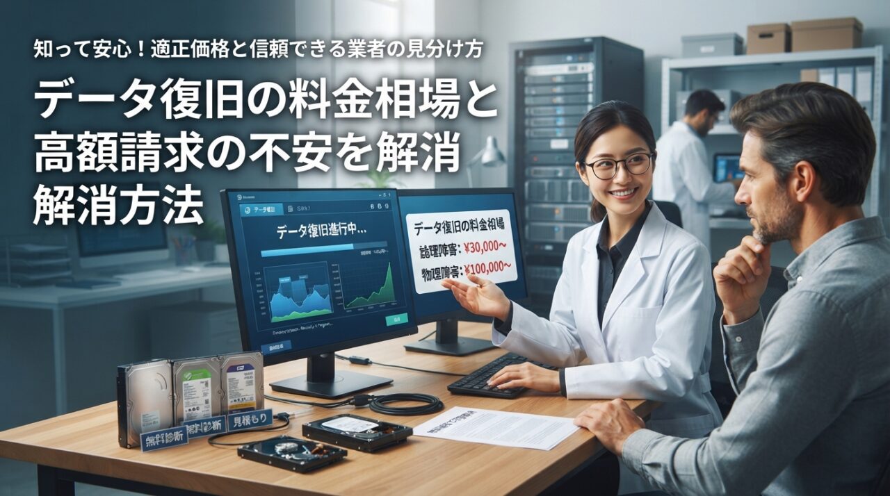 データ復旧の料金相場と無料診断で高額請求の不安を解消する方法