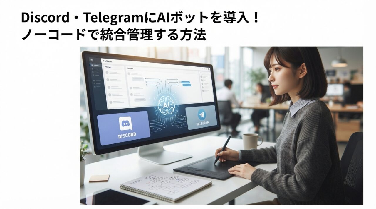 Discord・TelegramにAIボットを導入！ノーコードで統合管理する方法 - 「一元AIエージェント」を実現するノーコード構成