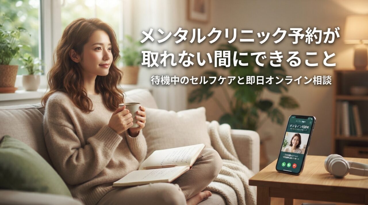 メンタルクリニック予約が取れない間にできること：待機中のセルフケアと即日オンライン相談