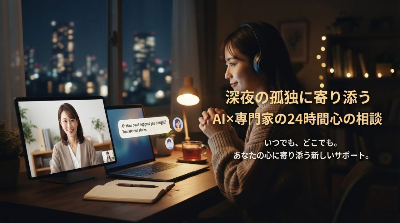 深夜の孤独に寄り添う AI×専門家の24時間心の相談