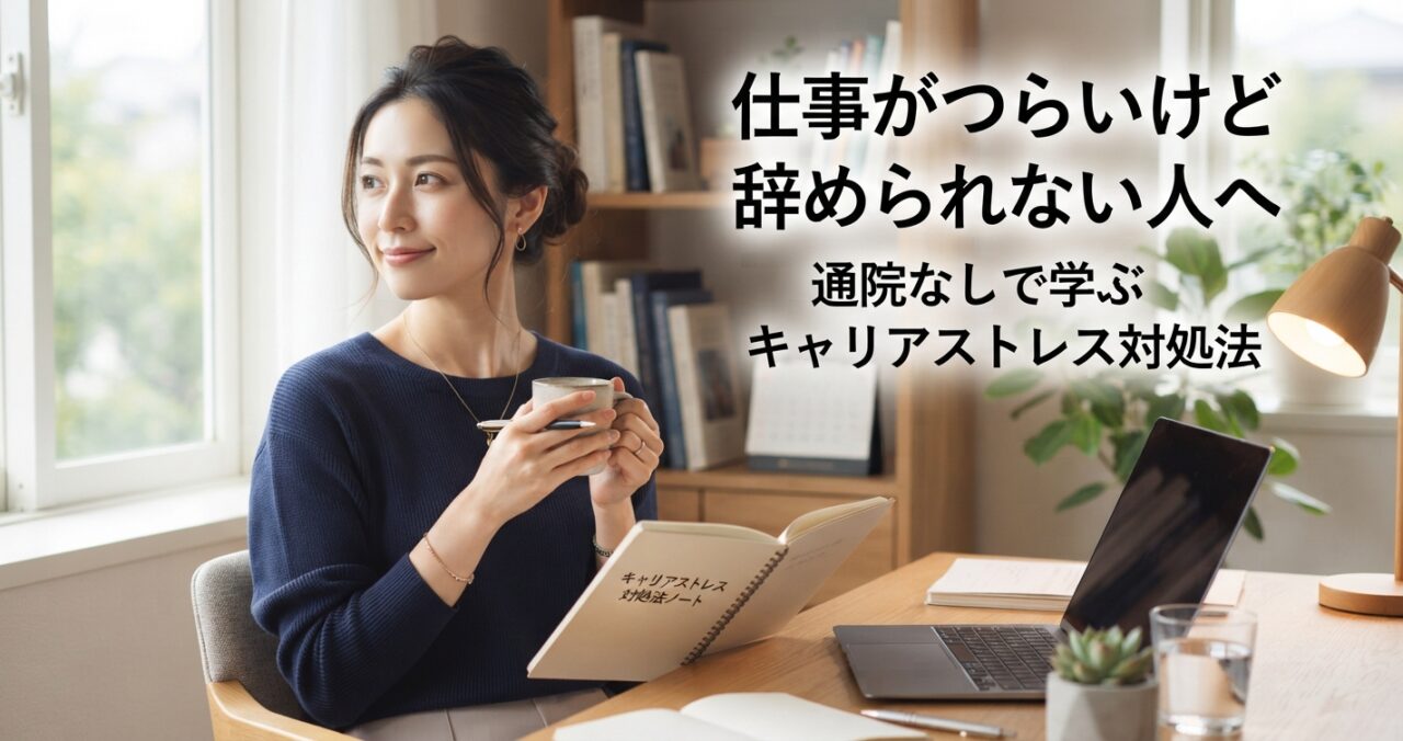 仕事がつらいけど辞められない人へ：通院なしで学ぶキャリアストレス対処法