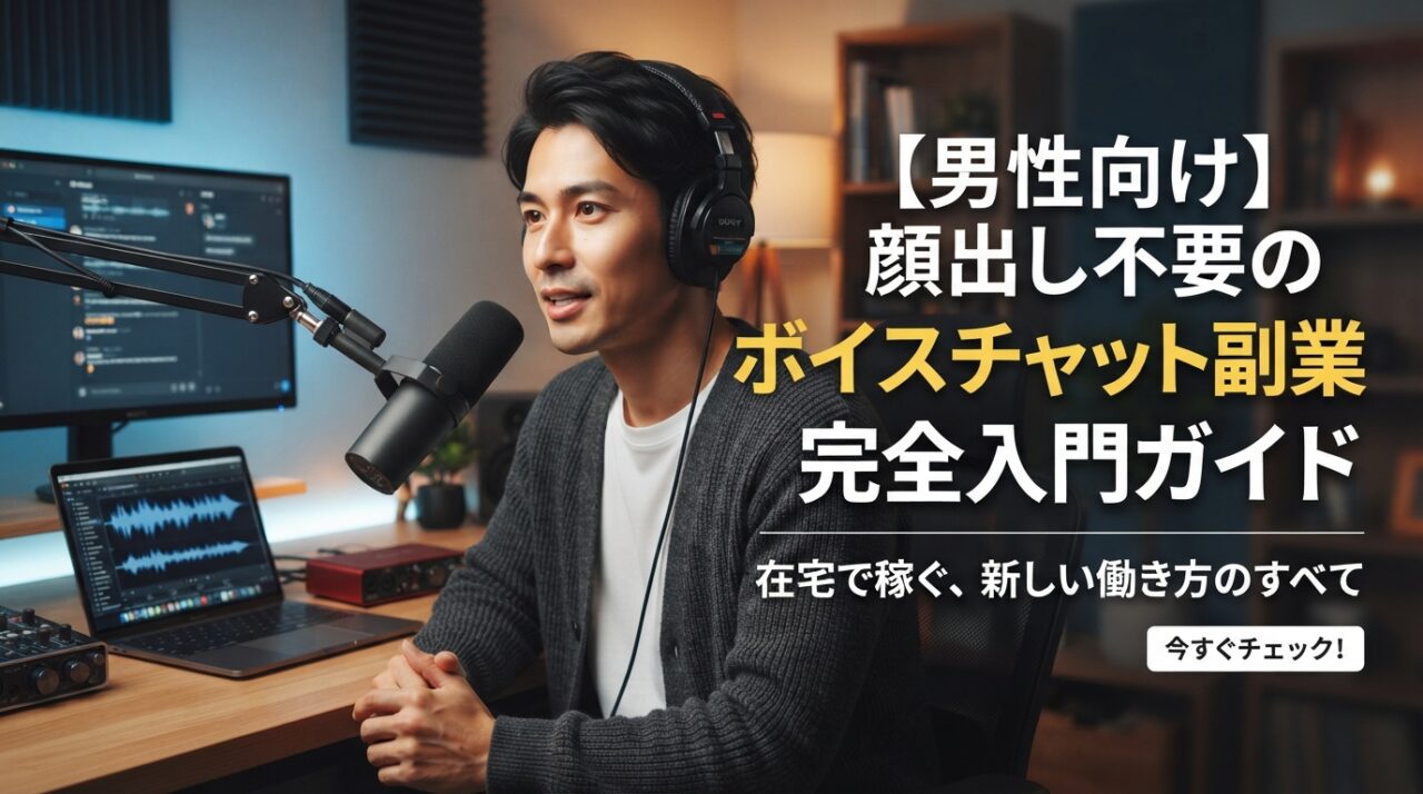 【男性向け】顔出し不要のボイスチャット副業完全入門ガイド