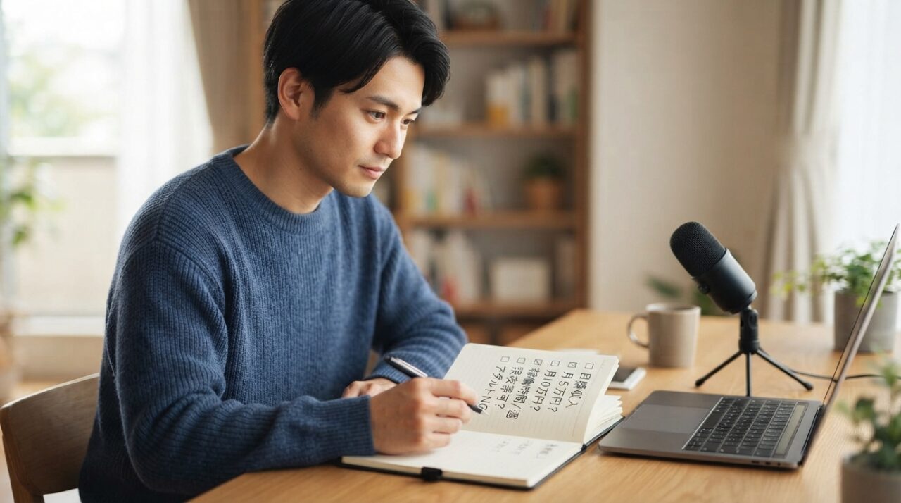【男性向け】顔出し不要のボイスチャット副業完全入門ガイド - ステップ1：目的と条件を明確にする