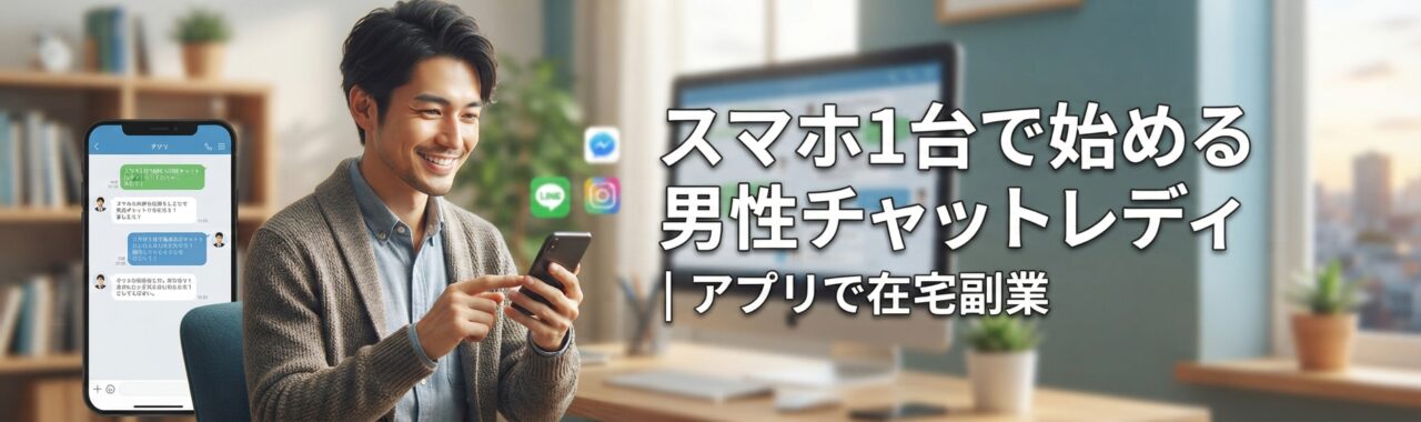 スマホ1台で始める男性チャットレディ｜アプリで在宅副業