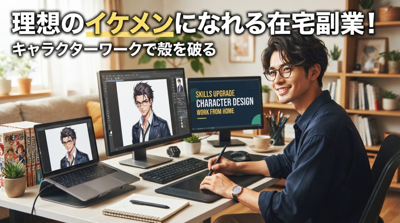 理想のイケメンになれる在宅副業！キャラクターワークで殻を破る