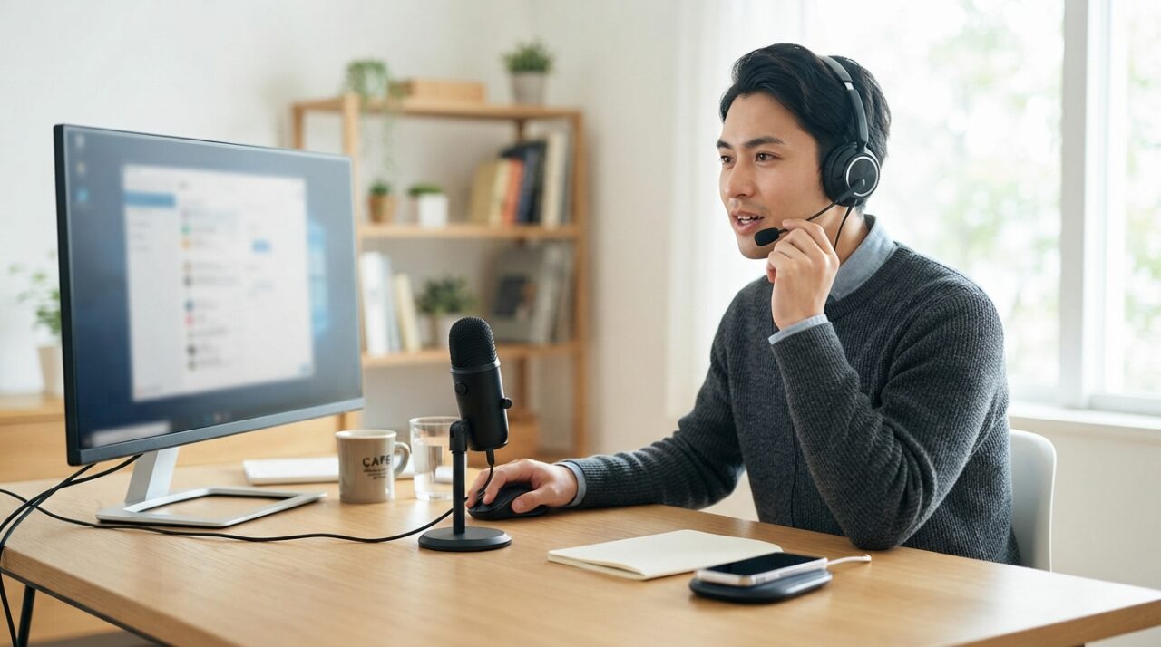 ボイスチャット25円で月5万円！男性キャストの効率的な稼ぎ方 - 在宅ボイスワークのメリットと注意点