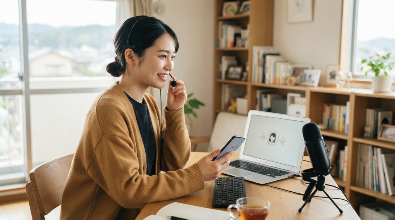 地方在住でも大都市と同じ条件で稼げる!顔出しなし在宅キャスト募集 - 求人カード:ボイカレ キャスト求人
