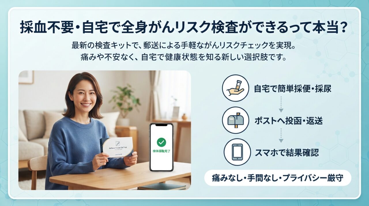 採血不要・自宅で全身がんリスク検査ができるって本当？