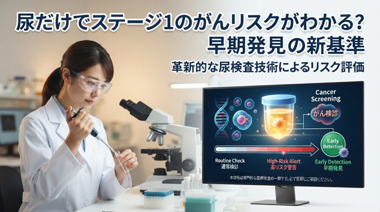 尿だけでステージ1のがんリスクがわかる？早期発見の新基準