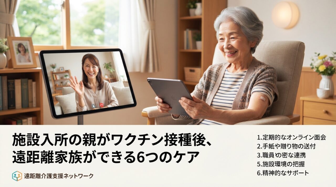 施設入所の親がワクチン接種後、遠距離家族ができる6つのケア