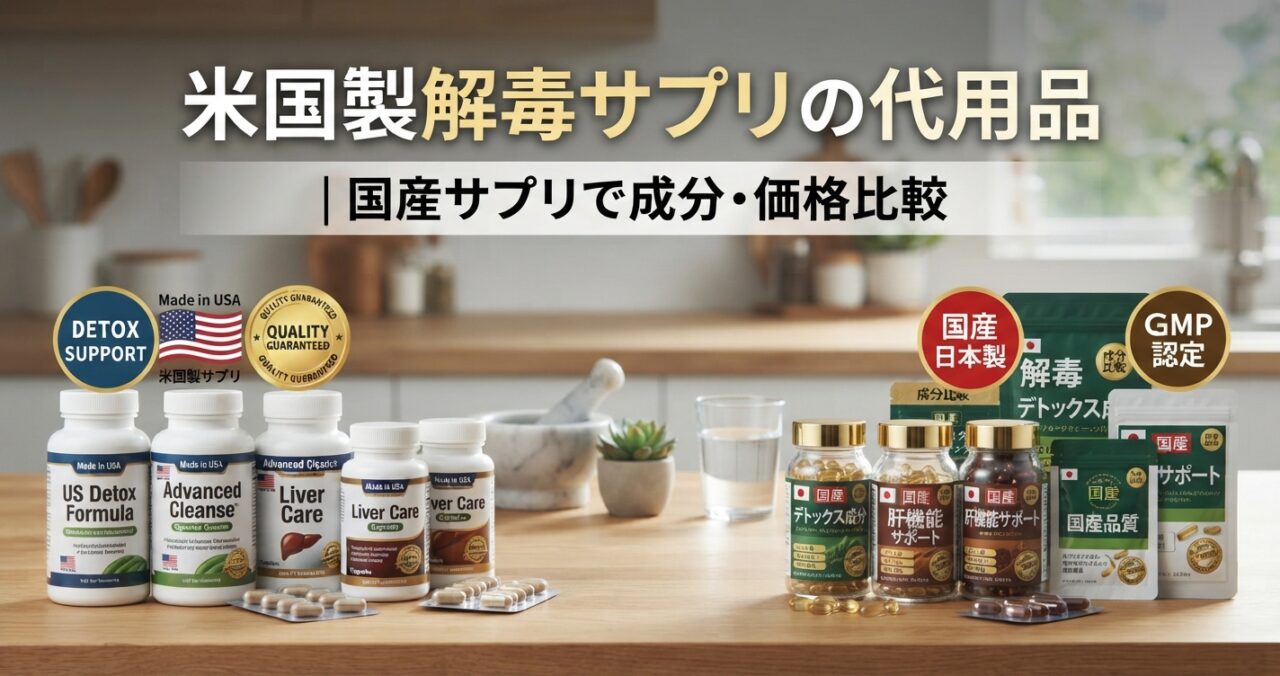 米国製解毒サプリの代用品｜国産サプリで成分・価格比較