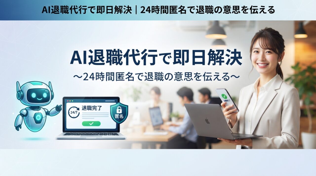 AI退職代行で即日解決｜24時間匿名で退職の意思を伝える