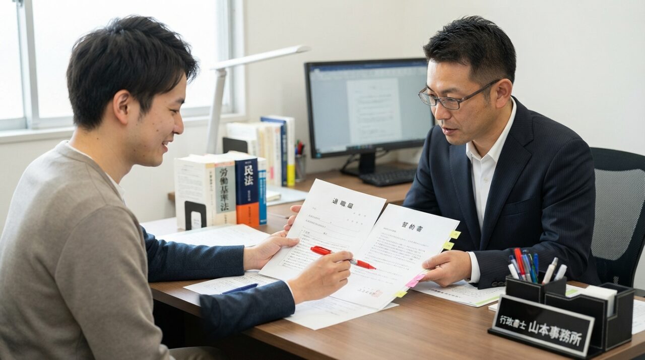 退職代行は行政書士が安心?法的サポートでブラック企業から身を守る - 違法性チェックコースの設定