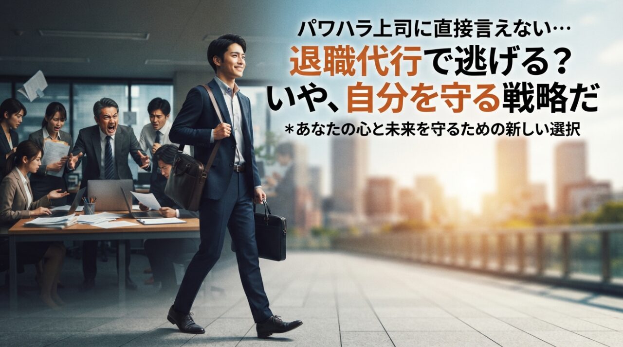 パワハラ上司に直接言えない…退職代行で逃げる？いや、自分を守る戦略だ