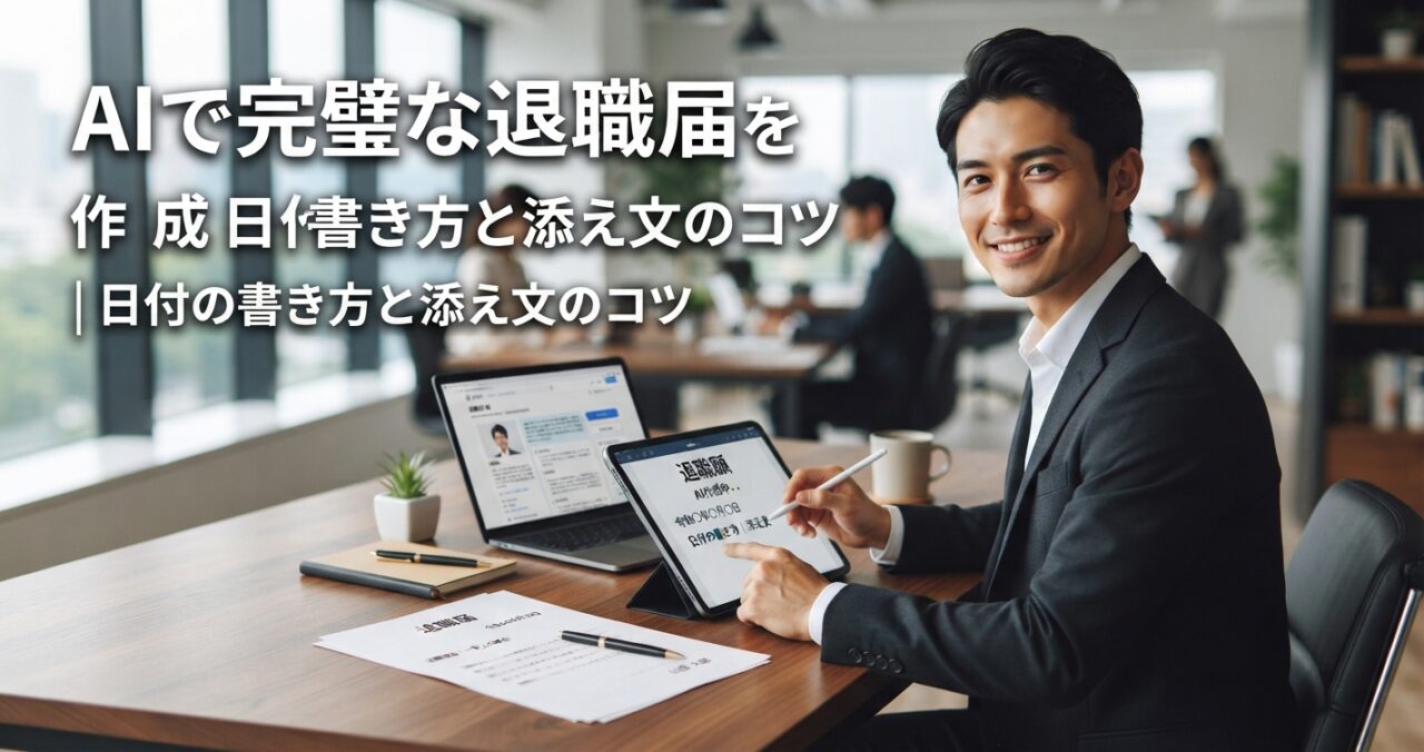 AIで完璧な退職届を作成｜日付の書き方と添え文のコツ