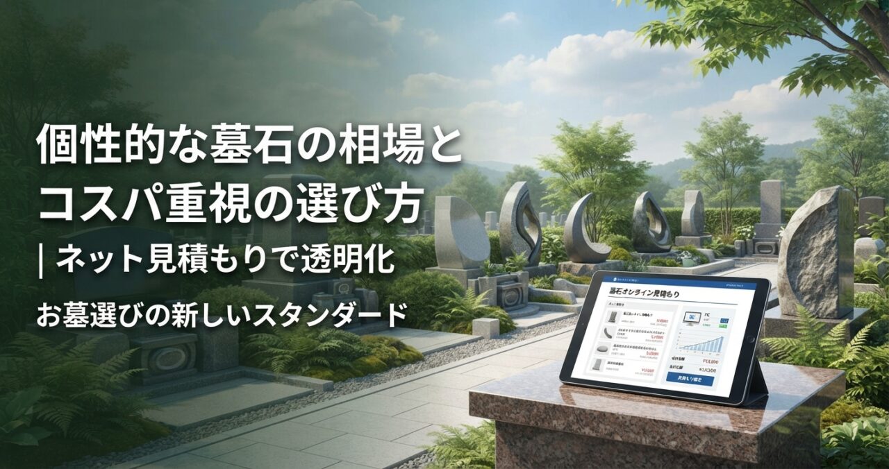個性的な墓石の相場とコスパ重視の選び方｜ネット見積もりで透明化