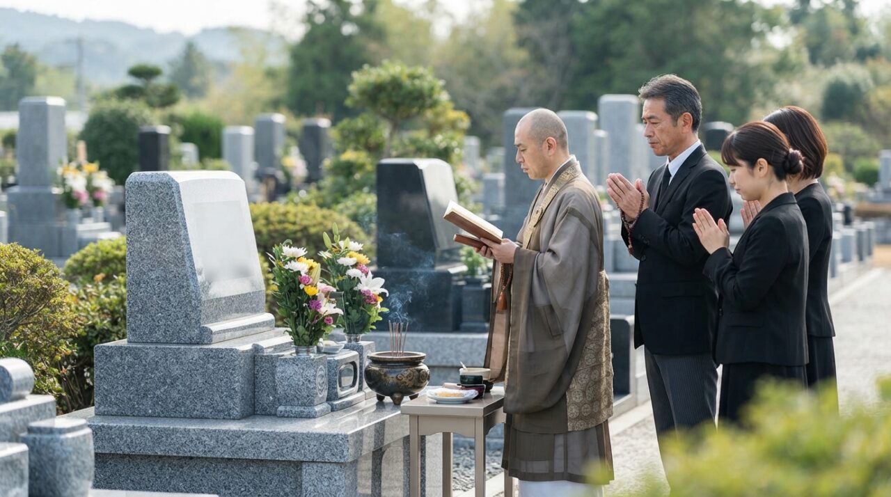お墓の引っ越しにかかる期間と手順|50代からの改葬ガイド - ステップ6:新墓地での納骨・供養