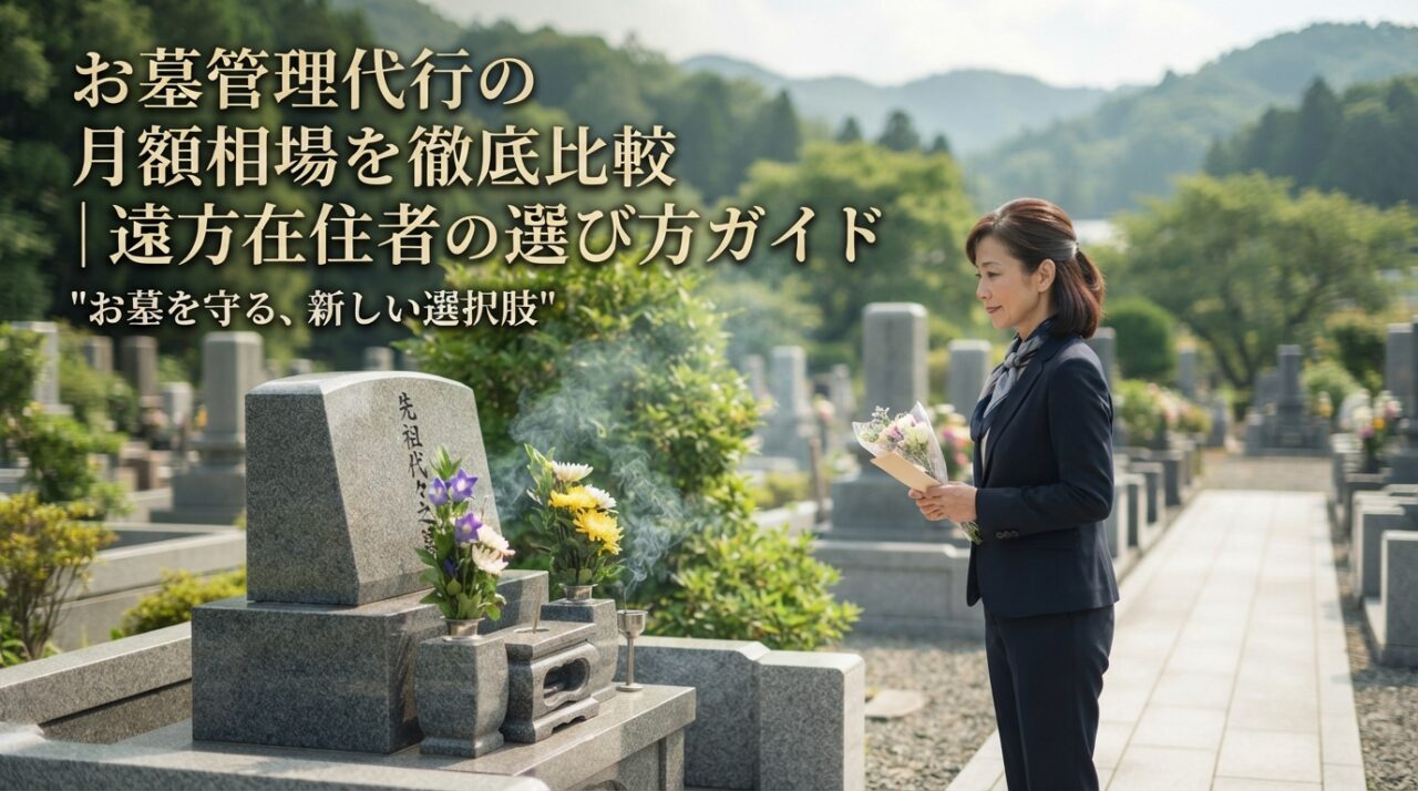 お墓管理代行の月額相場を徹底比較｜遠方在住者の選び方ガイド