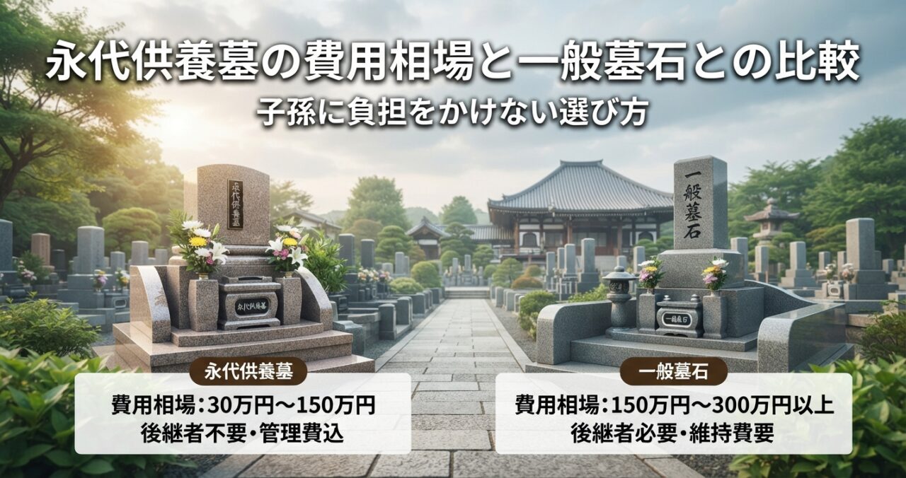 永代供養墓の費用相場と一般墓石との比較｜子孫に負担をかけない選び方