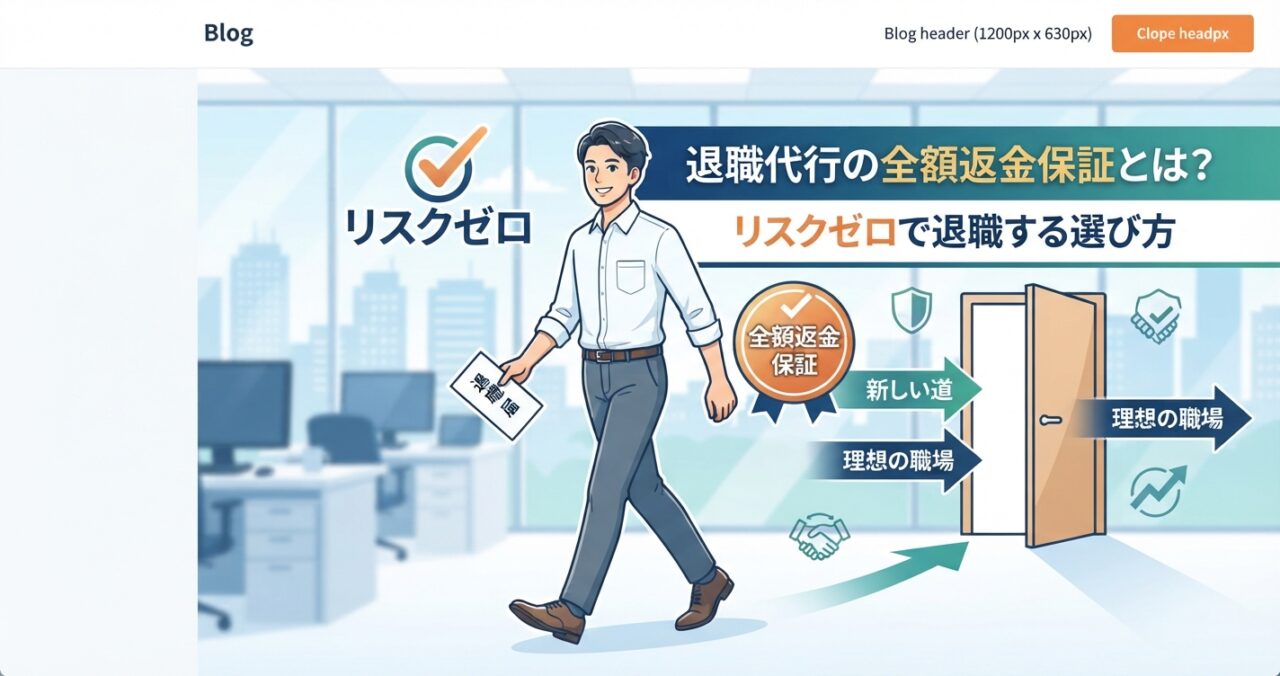 退職代行の全額返金保証とは？リスクゼロで退職する選び方