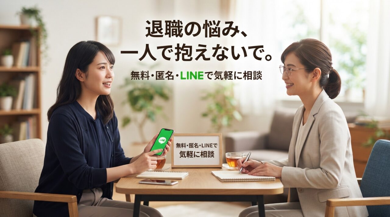 退職の悩み、一人で抱えないで。無料・匿名・LINEで気軽に相談