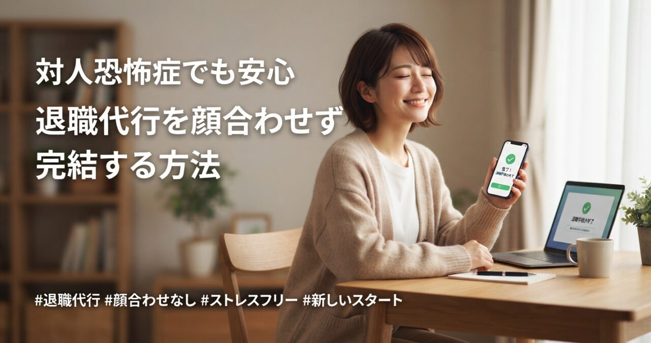 対人恐怖症でも安心 退職代行を顔合わせず完結する方法