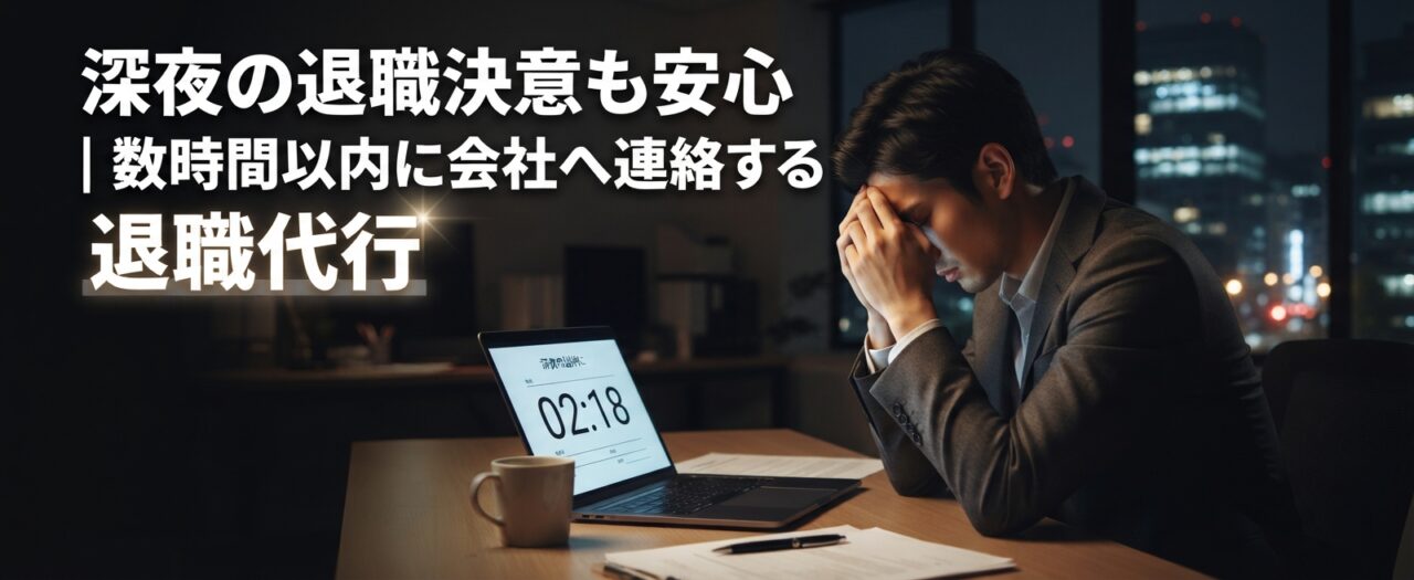 深夜の退職決意も安心｜数時間以内に会社へ連絡する退職代行