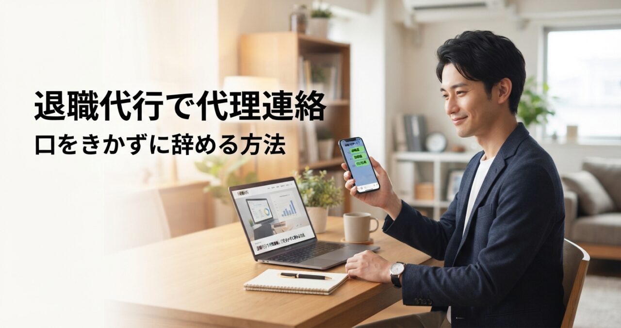 退職代行で代理連絡：口をきかずに辞める方法