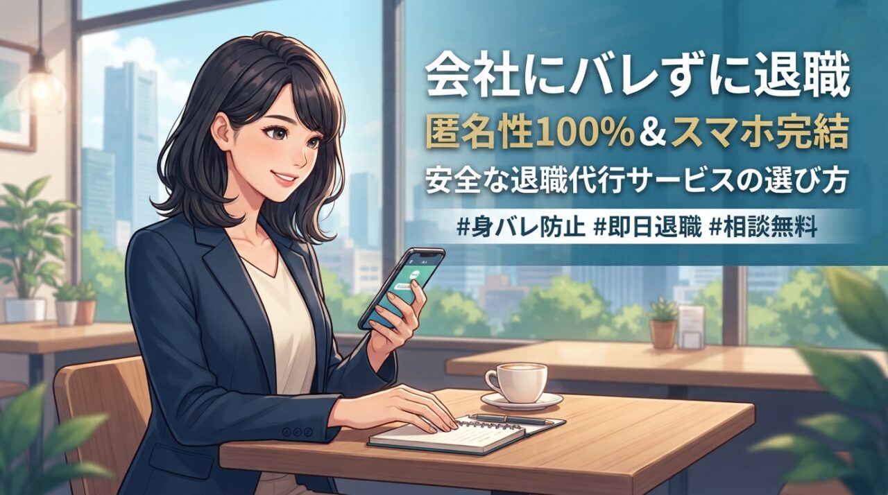 退職代行で身バレしない！匿名性の担保とスマホ完結の選び方
