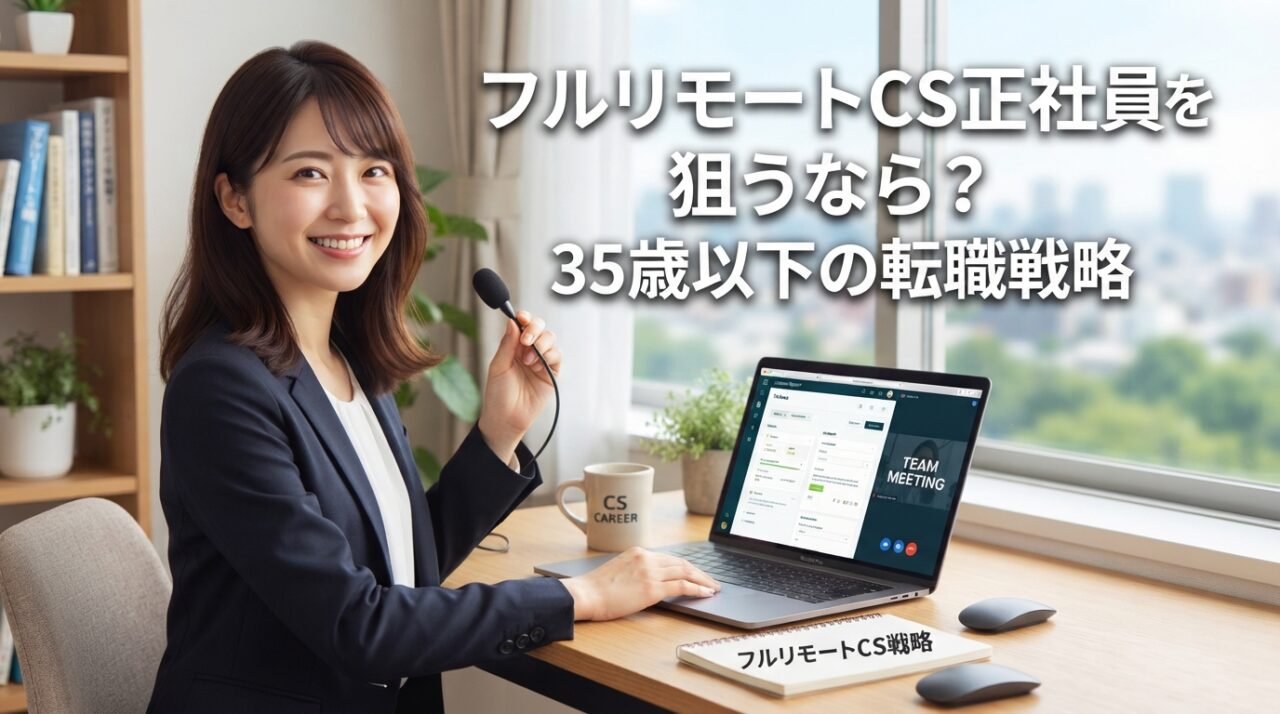 フルリモートCS正社員を狙うなら？35歳以下の転職戦略