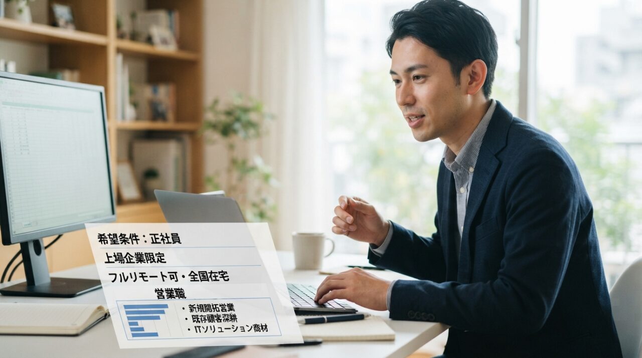 上場企業でフルリモート営業を実現する転職戦略 - 依頼時の条件提示